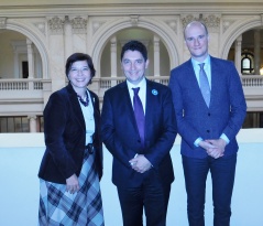 2 November 2017 French Senator Olivier Cadic with the Head of the PFG with France Natasa Vuckovic and DS PG Deputy Head Balsa Bozovic